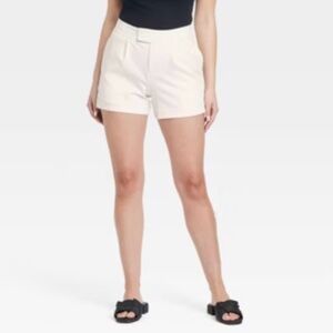 a new day High Rise Tailored Cream Shorts